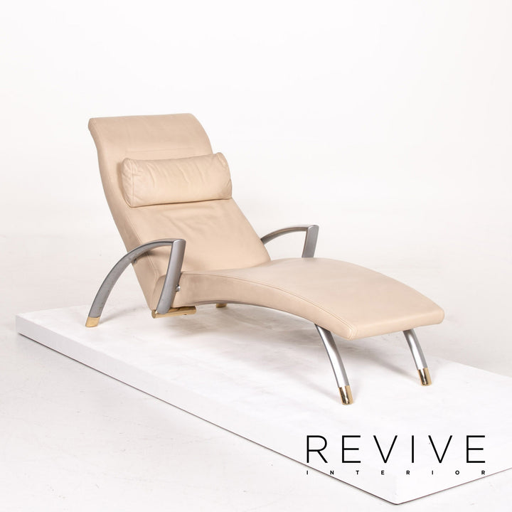 Rolf Benz 2600 Leather Lounger Cream #13896