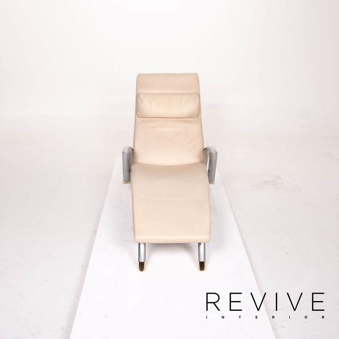 Rolf Benz 2600 Leather Lounger Cream #13896