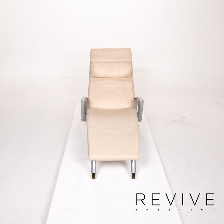 Rolf Benz 2600 Leather Lounger Cream #13896