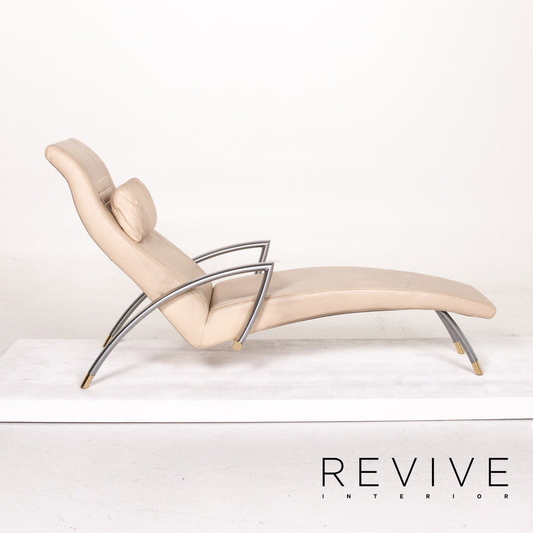 Rolf Benz 2600 Leather Lounger Cream #13896