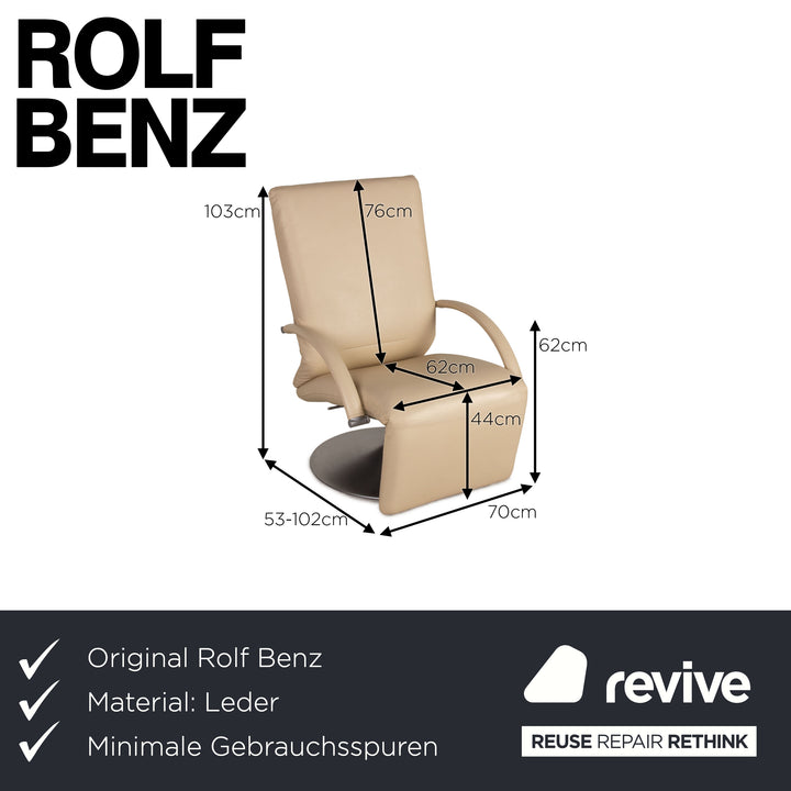 Rolf Benz Leder Sessel Beige Funktion Relaxfunktion