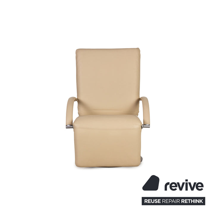 Rolf Benz Leder Sessel Beige Funktion Relaxfunktion