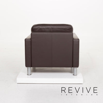 Rolf Benz Leder Sessel Braun Dunkelbraun #12818