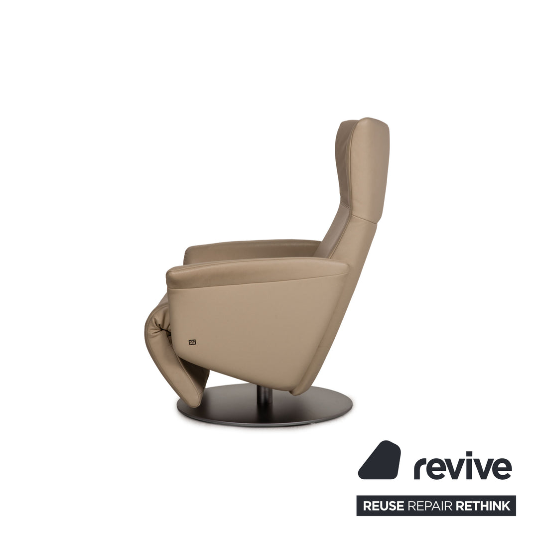Rolf Benz leather armchair cream function relaxation function