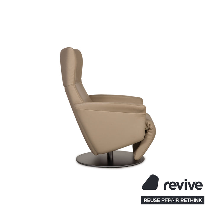 Rolf Benz leather armchair cream function relaxation function