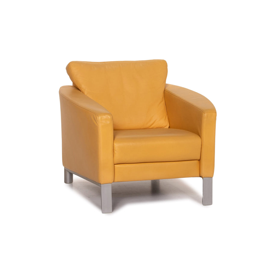 Rolf Benz Leather Armchair Yellow #15158