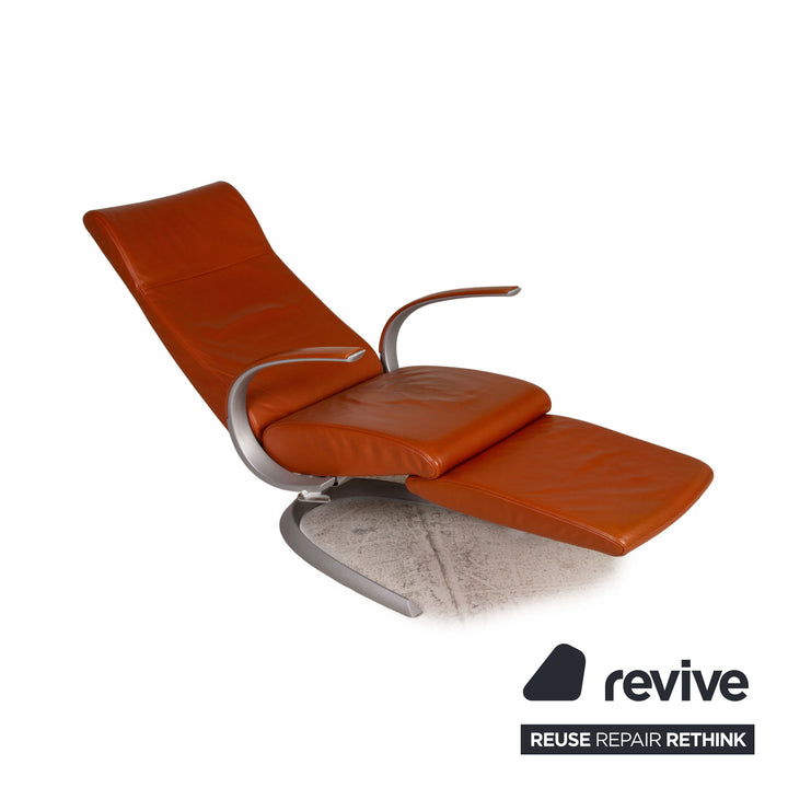 Rolf Benz Leder Sessel Orange Funktion Relaxfunktion