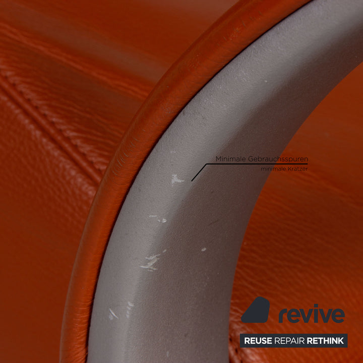 Rolf Benz Leder Sessel Orange Funktion Relaxfunktion