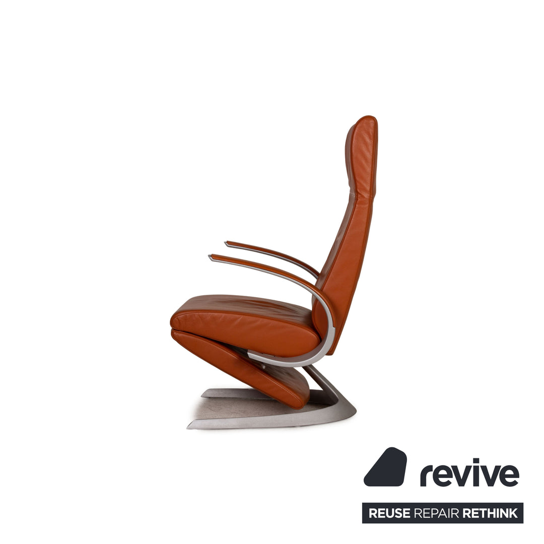 Rolf Benz Leder Sessel Orange Funktion Relaxfunktion