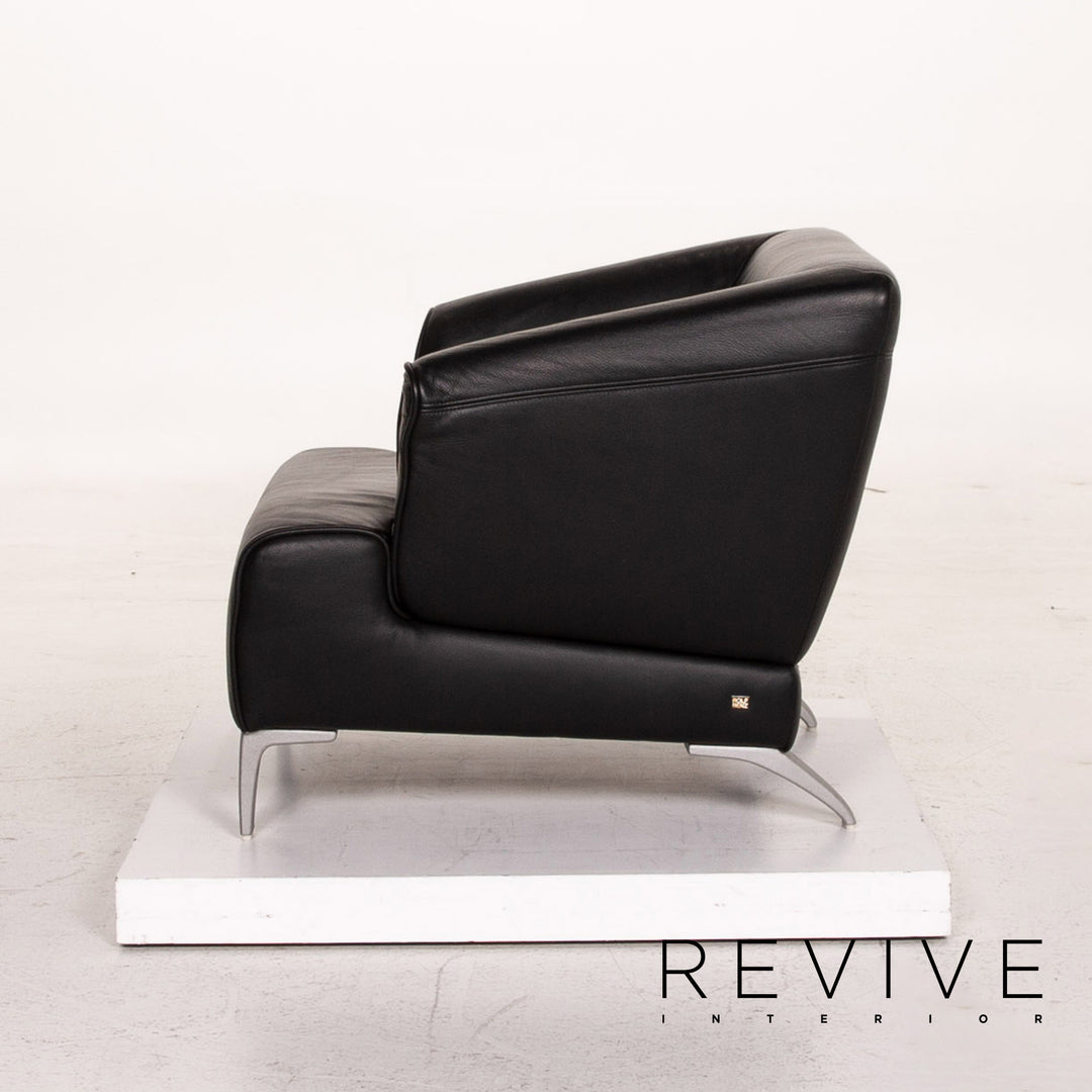 Rolf Benz Leather Armchair Black #15139