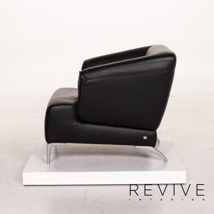 Rolf Benz Leather Armchair Black #15139