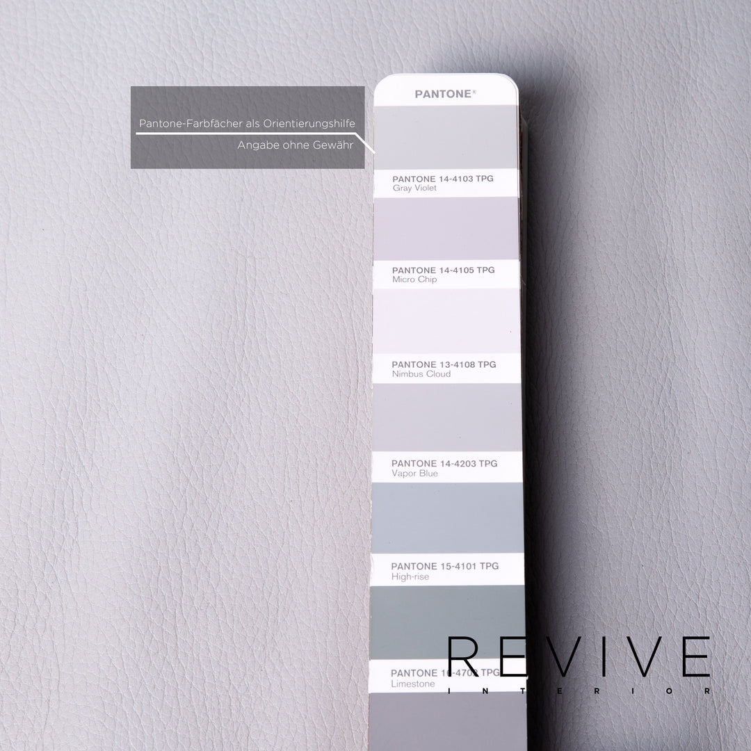 Rolf Benz leather sofa Eisbau gray blue three-seater couch #14715