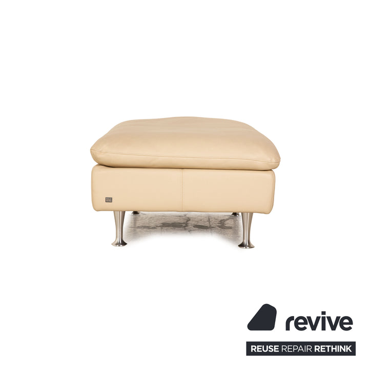 Rolf Benz leather sofa set beige two-seater stool coffee table couch