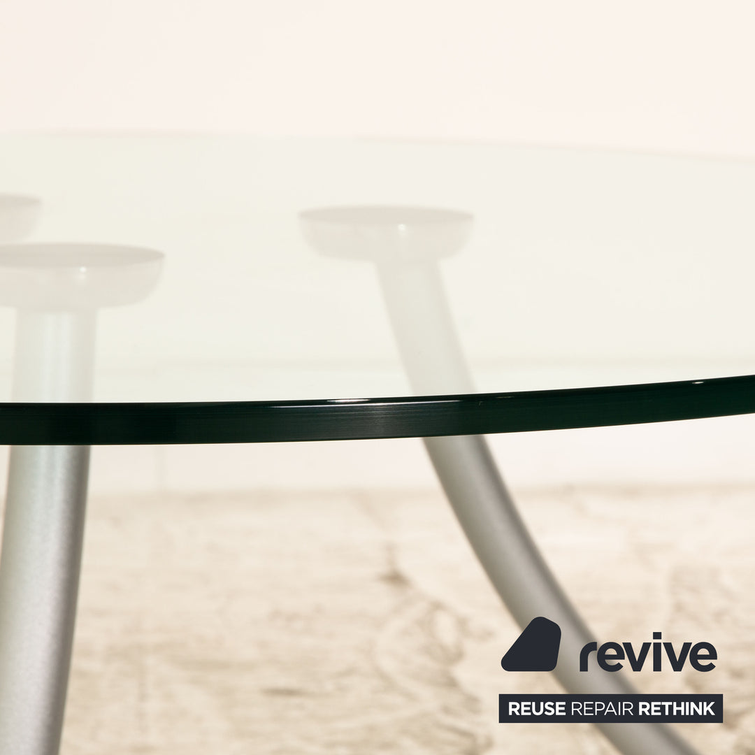 Rolf Benz leather sofa set beige two-seater stool coffee table couch