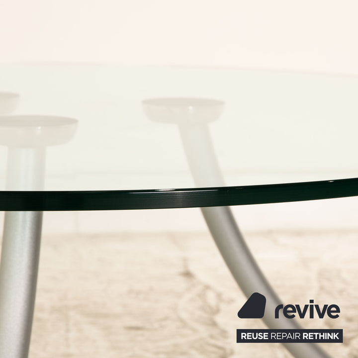 Rolf Benz leather sofa set beige two-seater stool coffee table couch