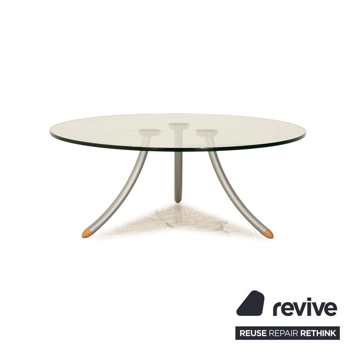 Rolf Benz leather sofa set beige two-seater stool coffee table couch