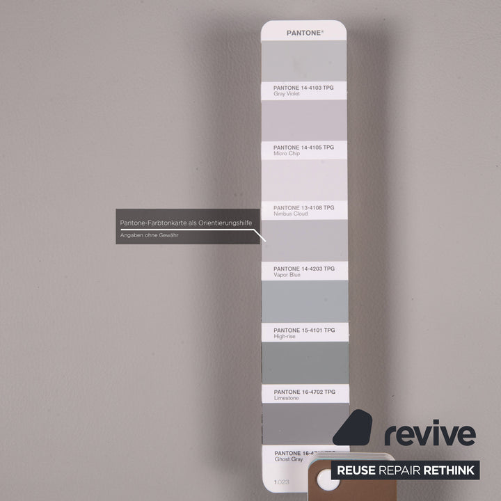 Rolf Benz leather sofa set gray 1x two-seater 1x armchair