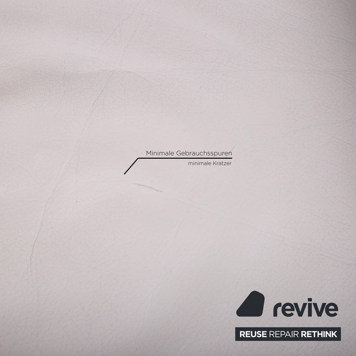 Rolf Benz leather sofa set gray 1x two-seater 1x armchair