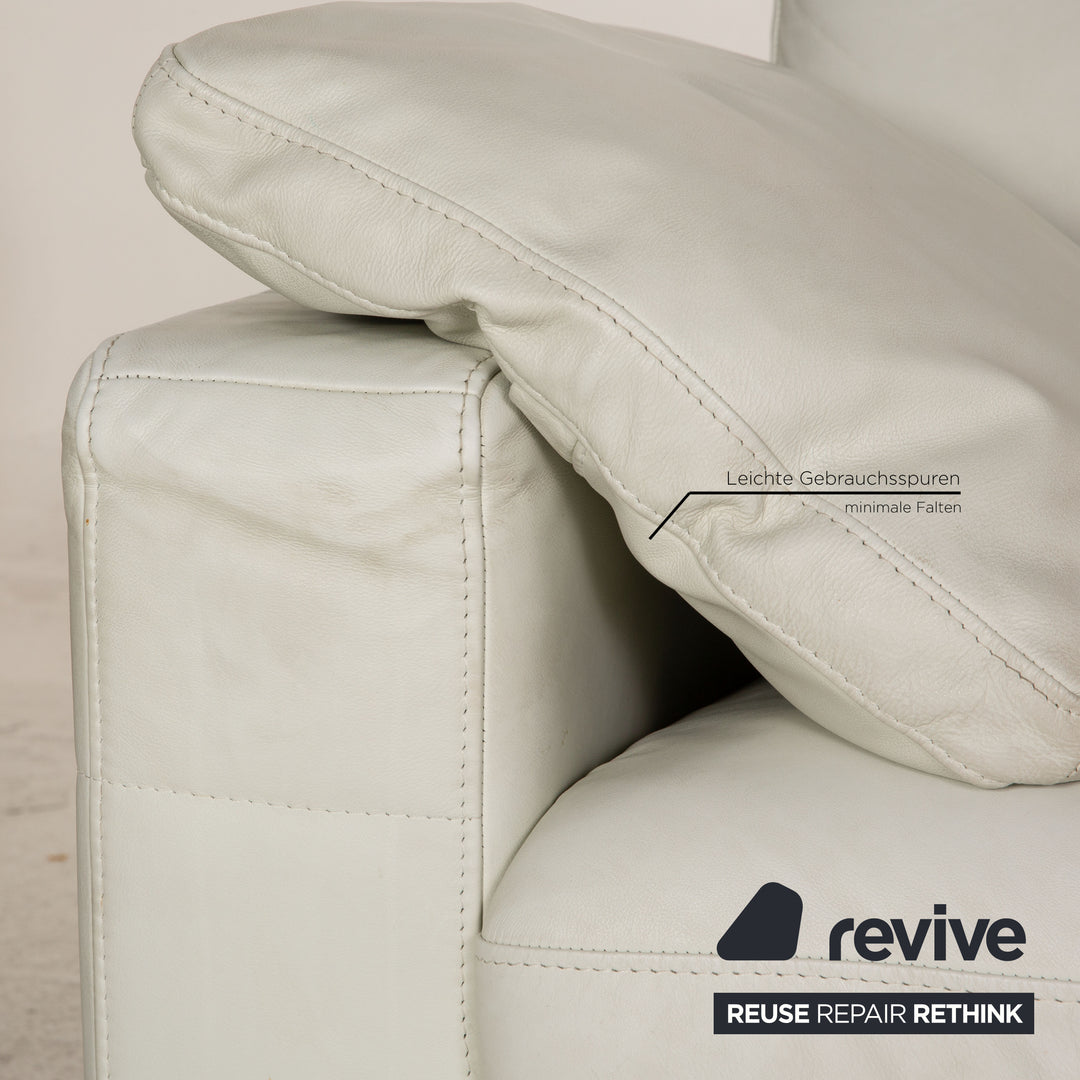 Rolf Benz Leder Sofa Weiß Dreisitzer Couch