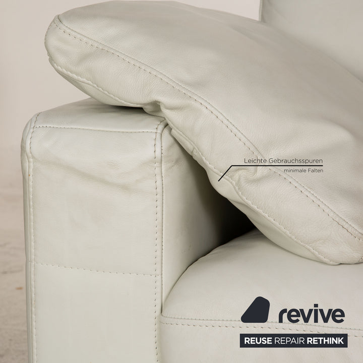 Rolf Benz Leder Sofa Weiß Dreisitzer Couch