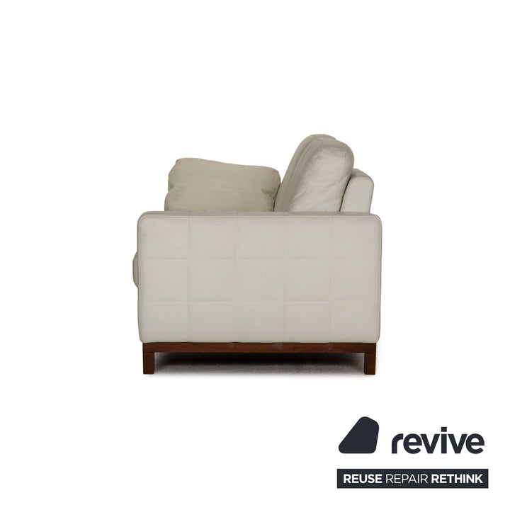Rolf Benz Leder Sofa Weiß Dreisitzer Couch