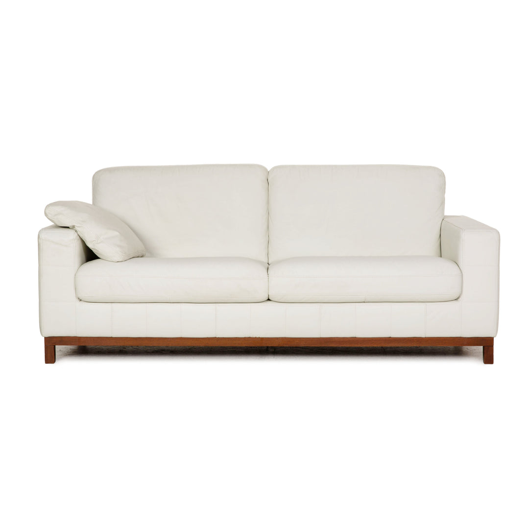 Rolf Benz Leder Sofa Weiß Dreisitzer Couch