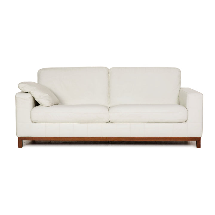 Rolf Benz Leder Sofa Weiß Dreisitzer Couch