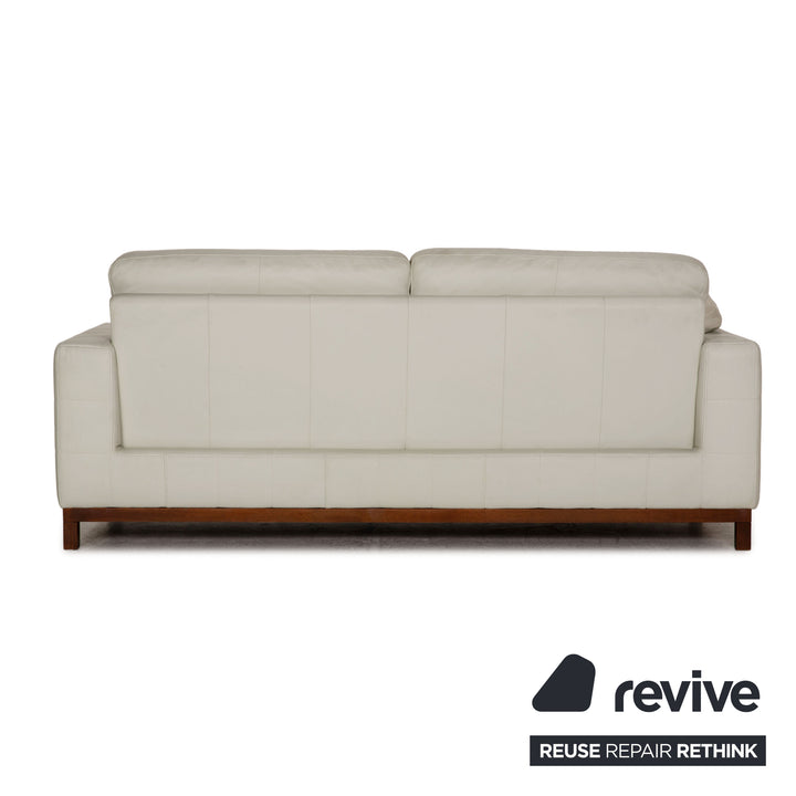 Rolf Benz Leder Sofa Weiß Dreisitzer Couch