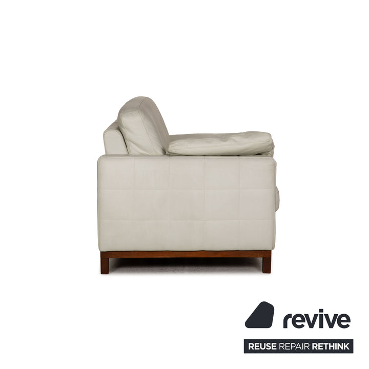 Rolf Benz Leder Sofa Weiß Dreisitzer Couch