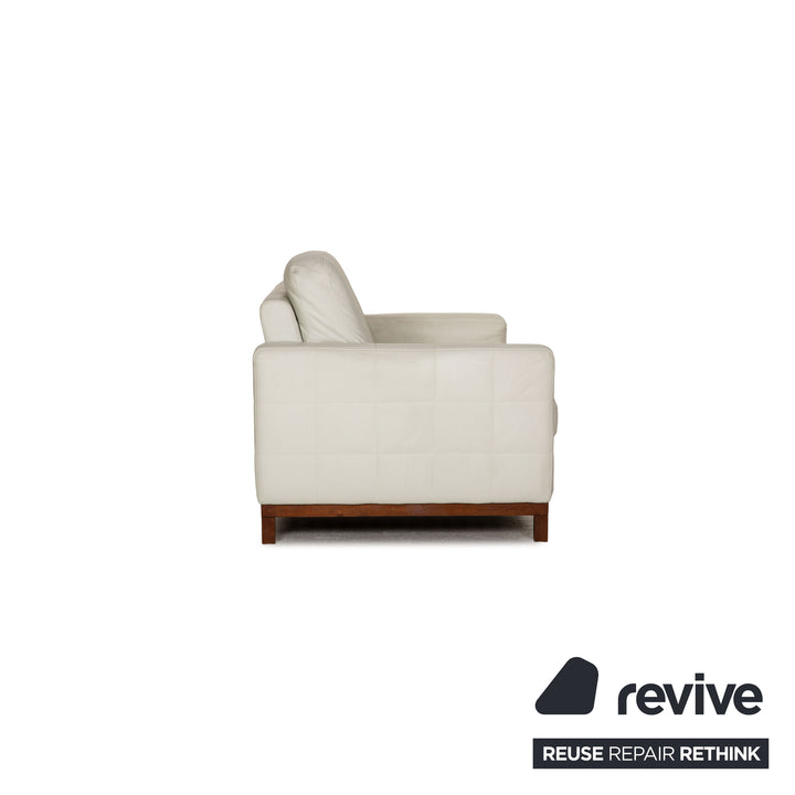Rolf Benz leather sofa white three-seater two-seater