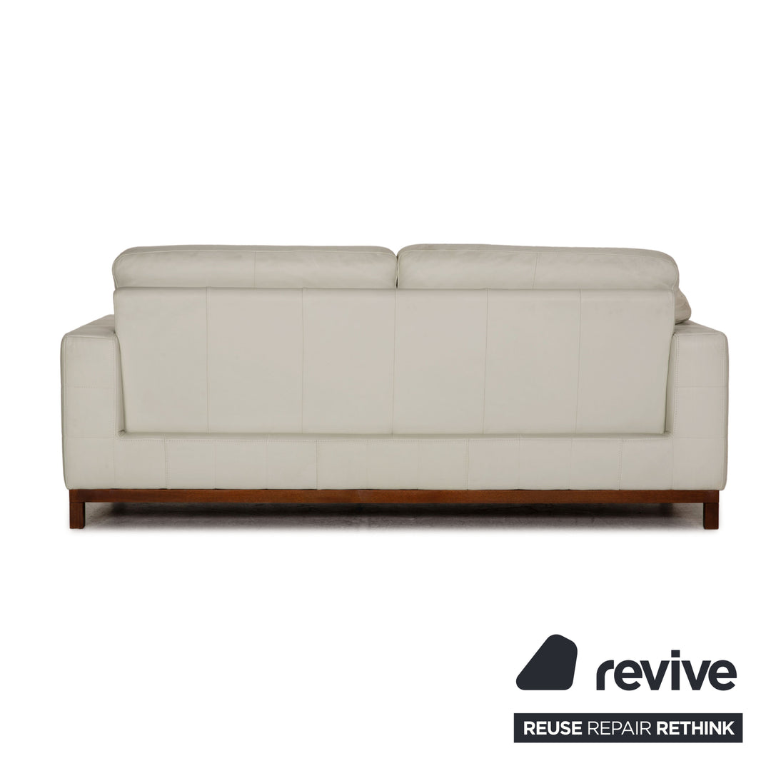 Rolf Benz leather sofa white three-seater two-seater