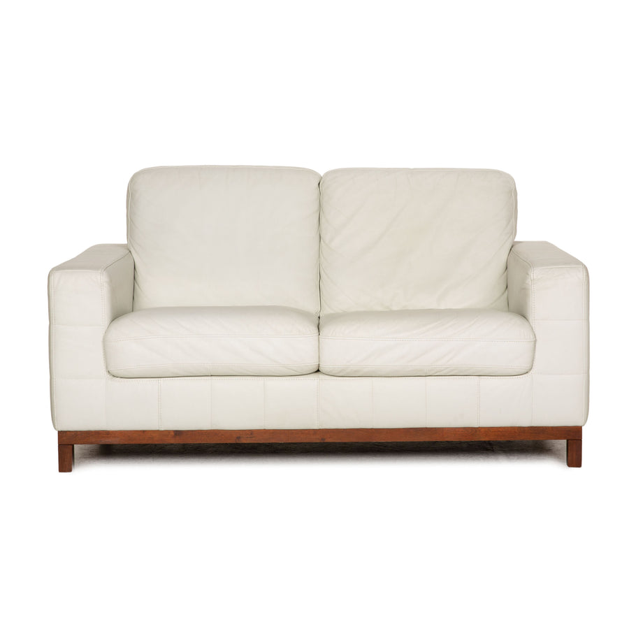Rolf Benz Leder Sofa Weiß Zweisitzer Couch