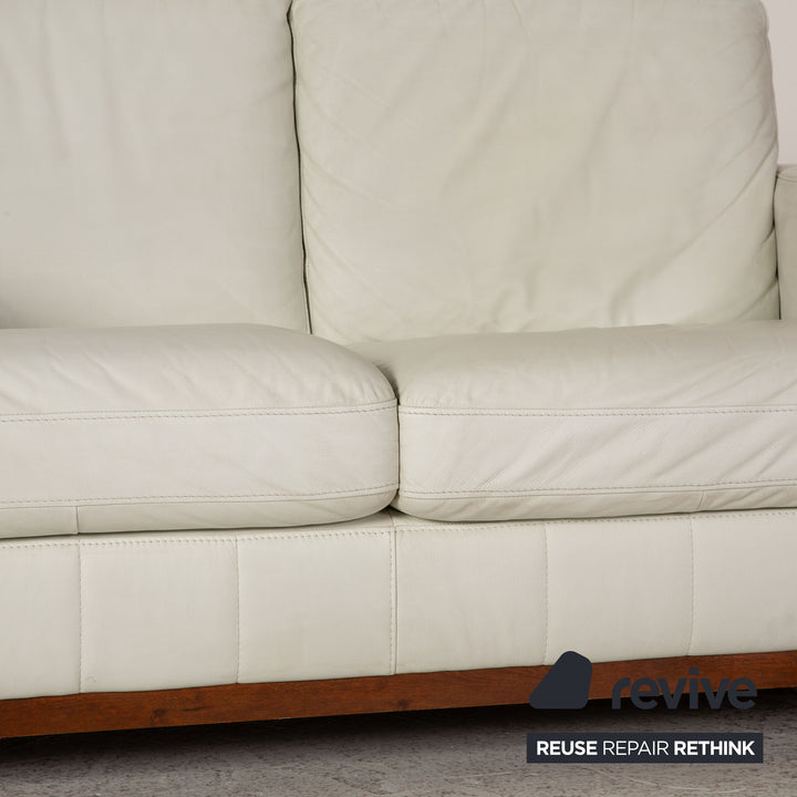 Rolf Benz Leder Sofa Weiß Zweisitzer Couch