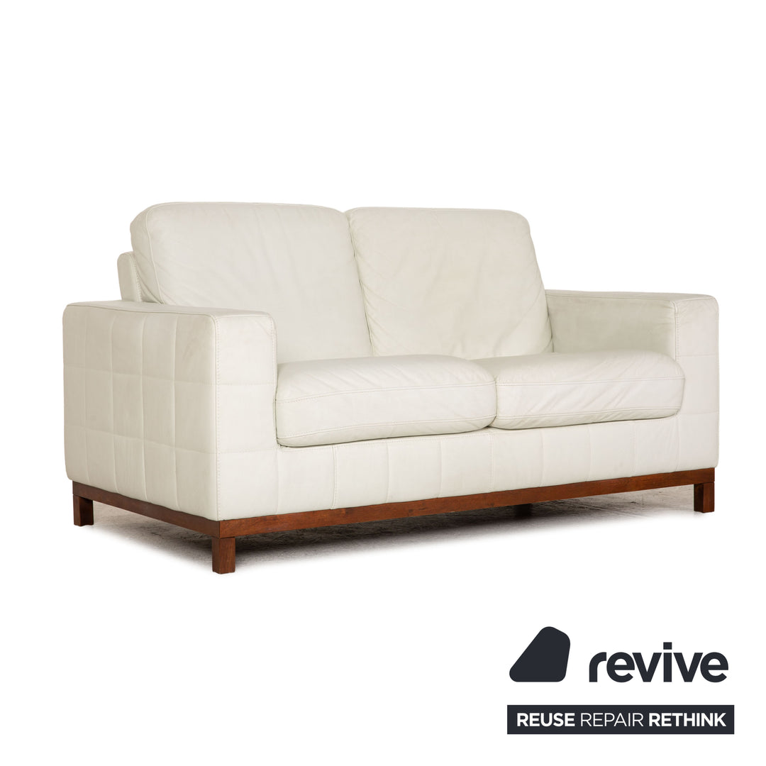 Rolf Benz Leder Sofa Weiß Zweisitzer Couch