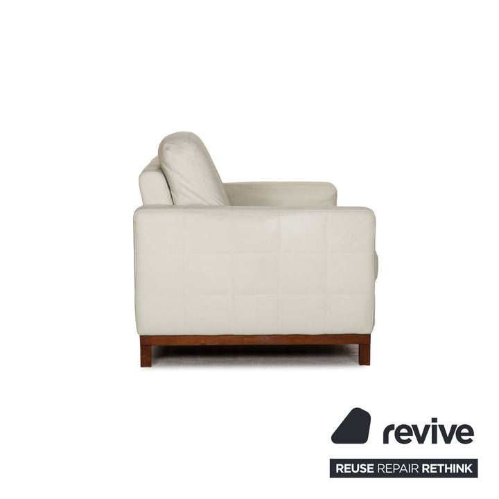 Rolf Benz Leder Sofa Weiß Zweisitzer Couch