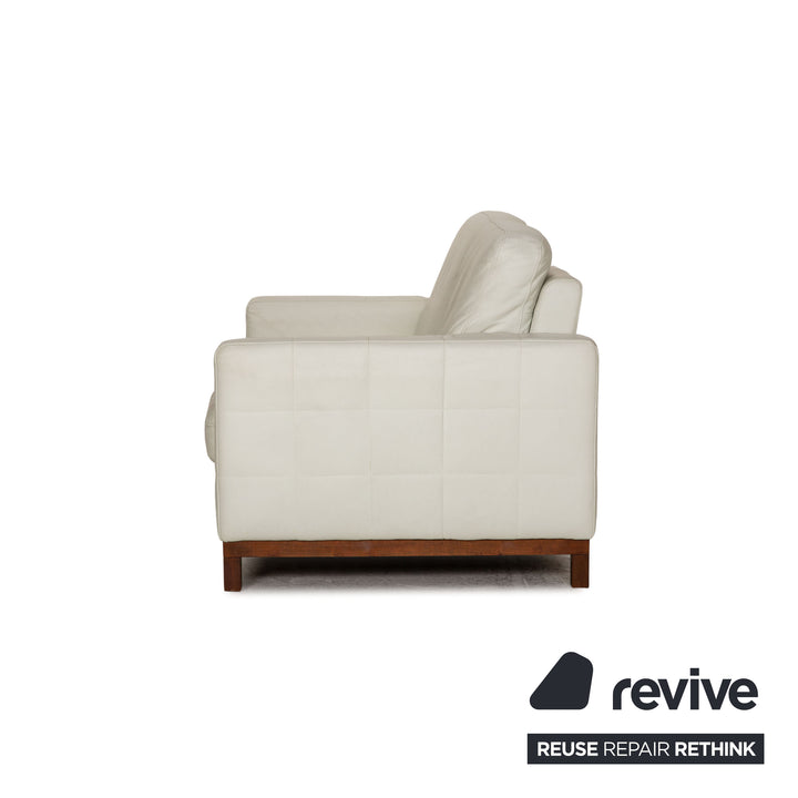 Rolf Benz Leder Sofa Weiß Zweisitzer Couch