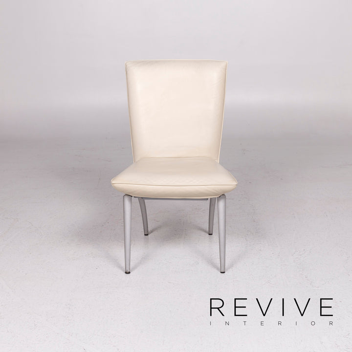 Rolf Benz Leather Chair Cream Armchair #1991