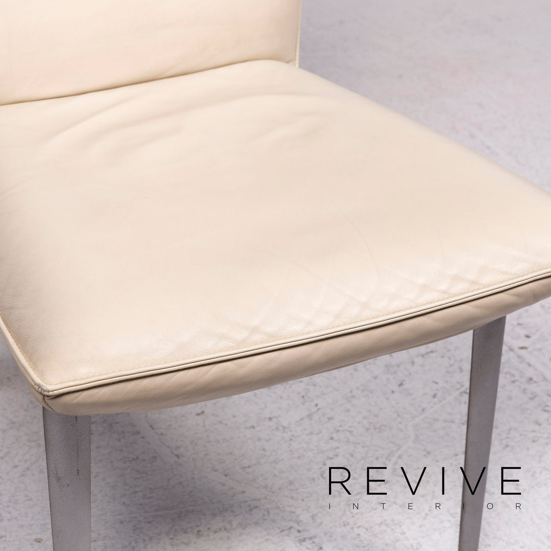 Rolf Benz Leather Chair Cream Armchair #1991