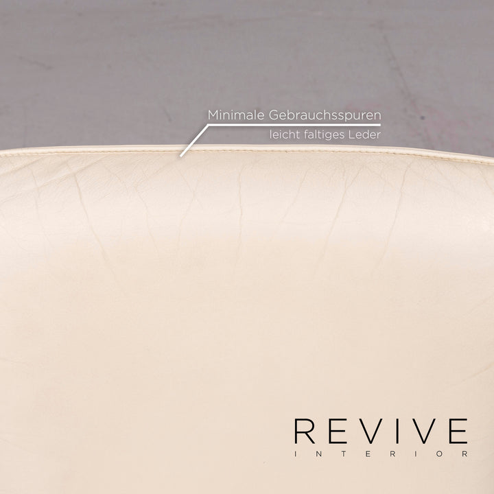 Rolf Benz Leather Chair Cream Armchair #1991