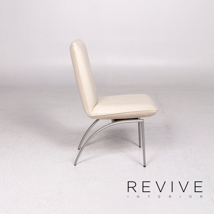 Rolf Benz Leather Chair Cream Armchair #1991