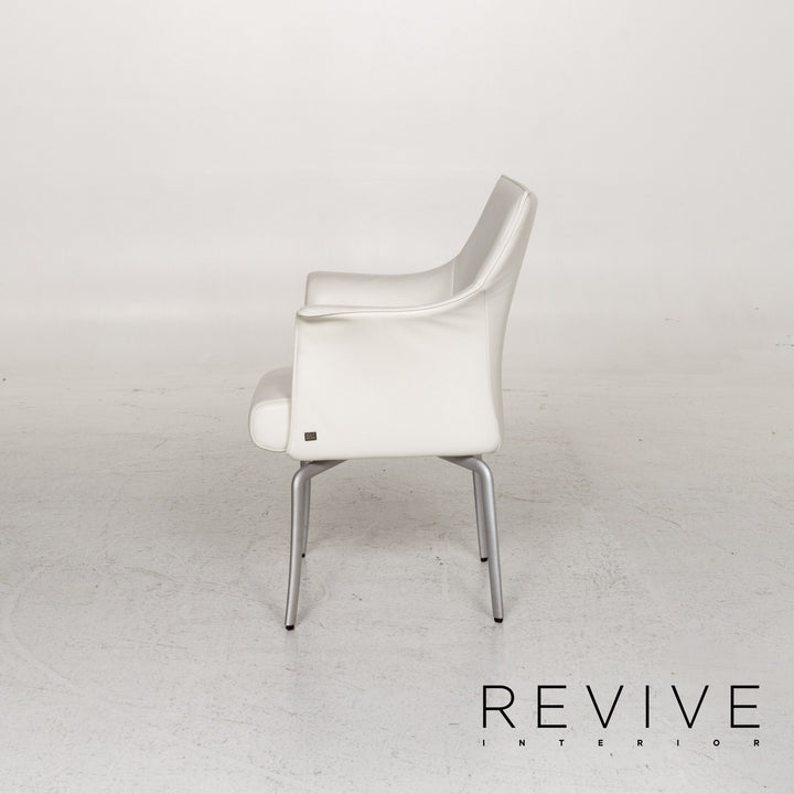 Rolf Benz Leather Chair Set White Dining Chair Armchair #13348