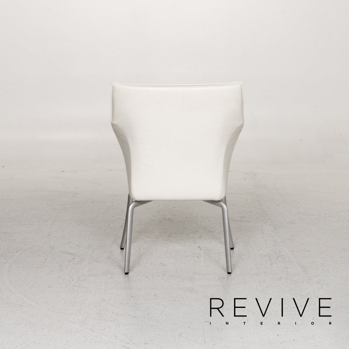Rolf Benz Leather Chair Set White Dining Chair Armchair #13348