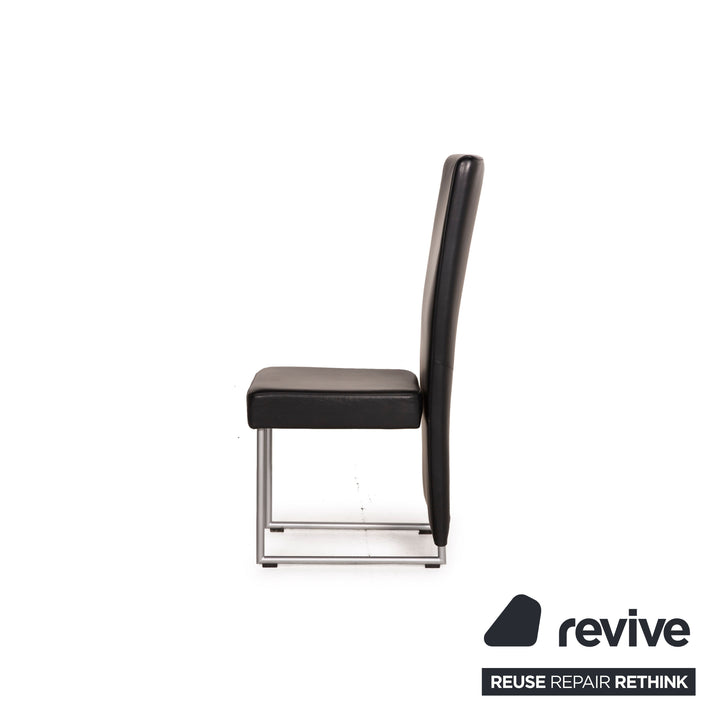 Rolf Benz Leder Stuhl Schwarz