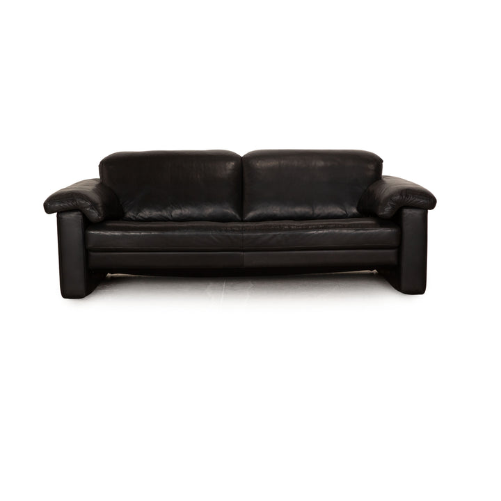 Rolf Benz leather two-seater anthracite sofa couch
