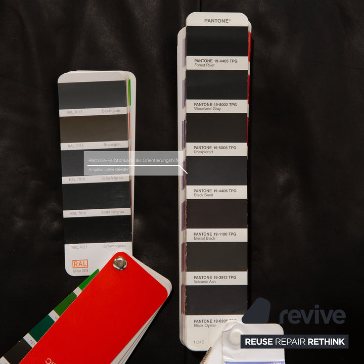 Rolf Benz leather two-seater anthracite sofa couch