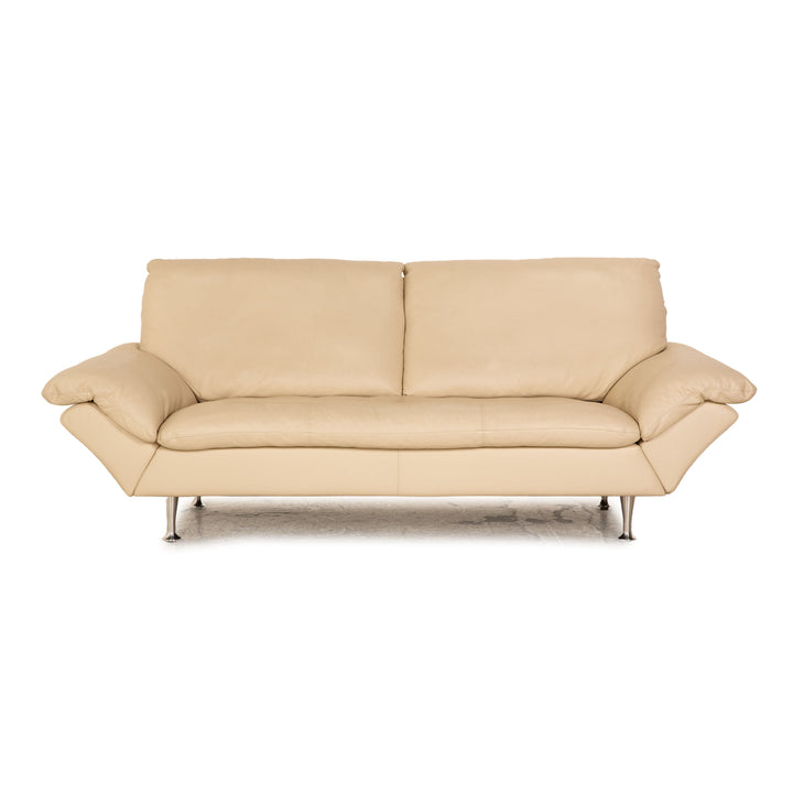 Rolf Benz Leder Zweisitzer Beige Sofa Couch