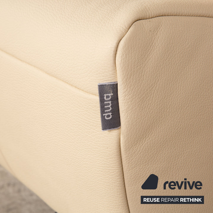 Rolf Benz Leder Zweisitzer Creme Sofa Couch