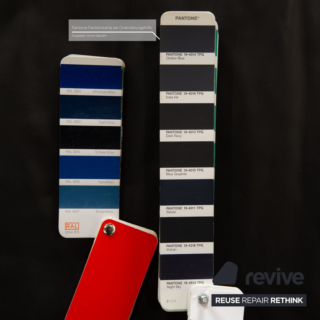 Rolf Benz leather two-seater black sofa couch