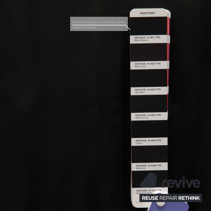 Rolf Benz leather two-seater black sofa couch