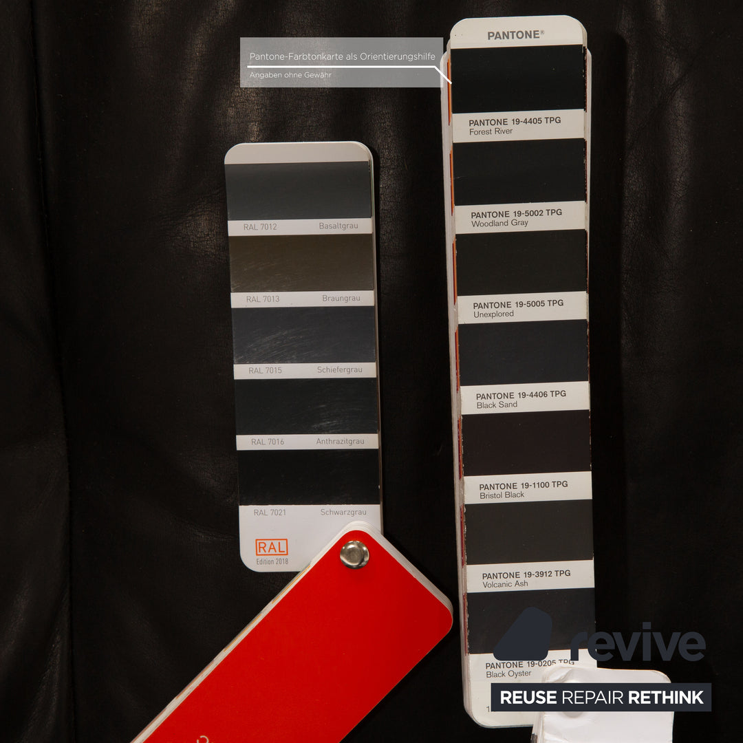 Rolf Benz leather two-seater black sofa couch